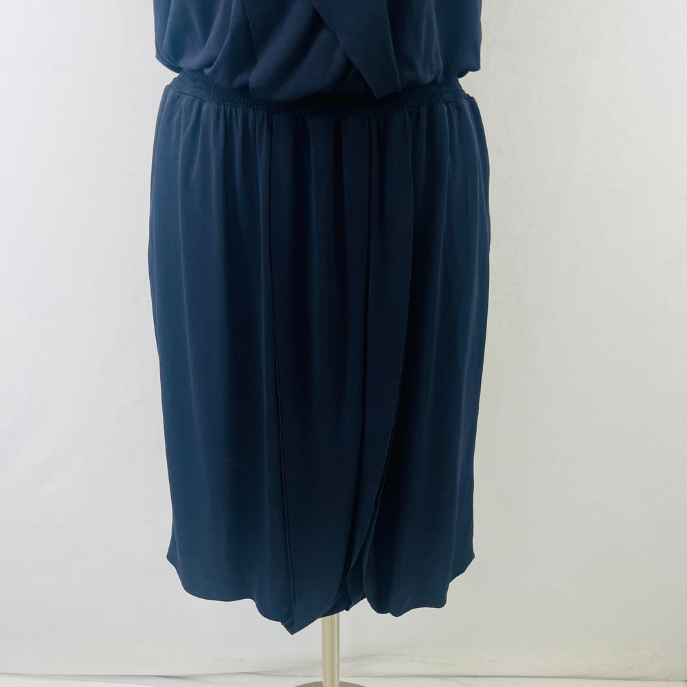 Escada Womens 38 Navy Blue Blouson Dress Viscose Blend Career Business Cocktail - Picture 5 of 15